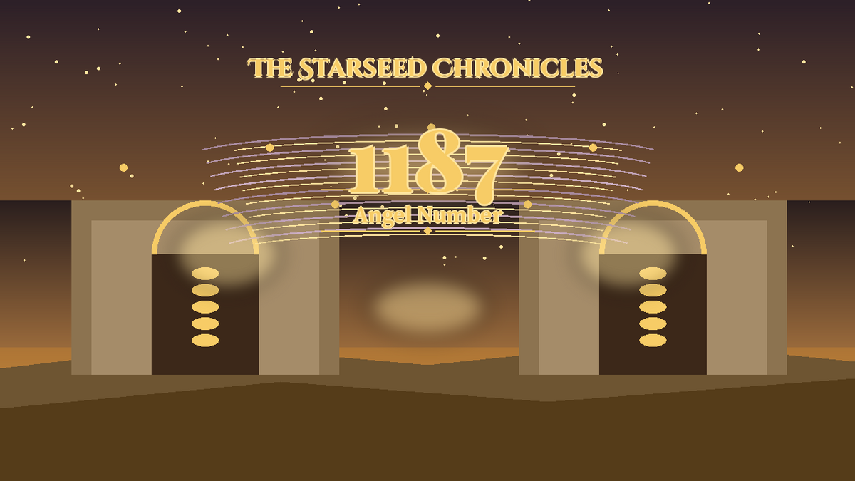 Angel Number 1187: The Starseed Chronicles Style H, Silver Cascade Bridges Vault Spirit Spire