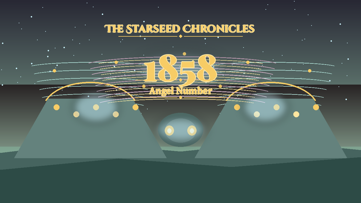 Angel Number 1858: The Starseed Chronicles Style H, Skybridge Orchard Freewind Coin Cascade