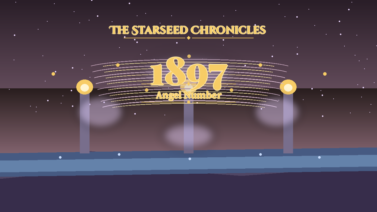 Angel Number 1897: The Starseed Chronicles Style H, Soft Carnival Meadow Release Spirit Spire
