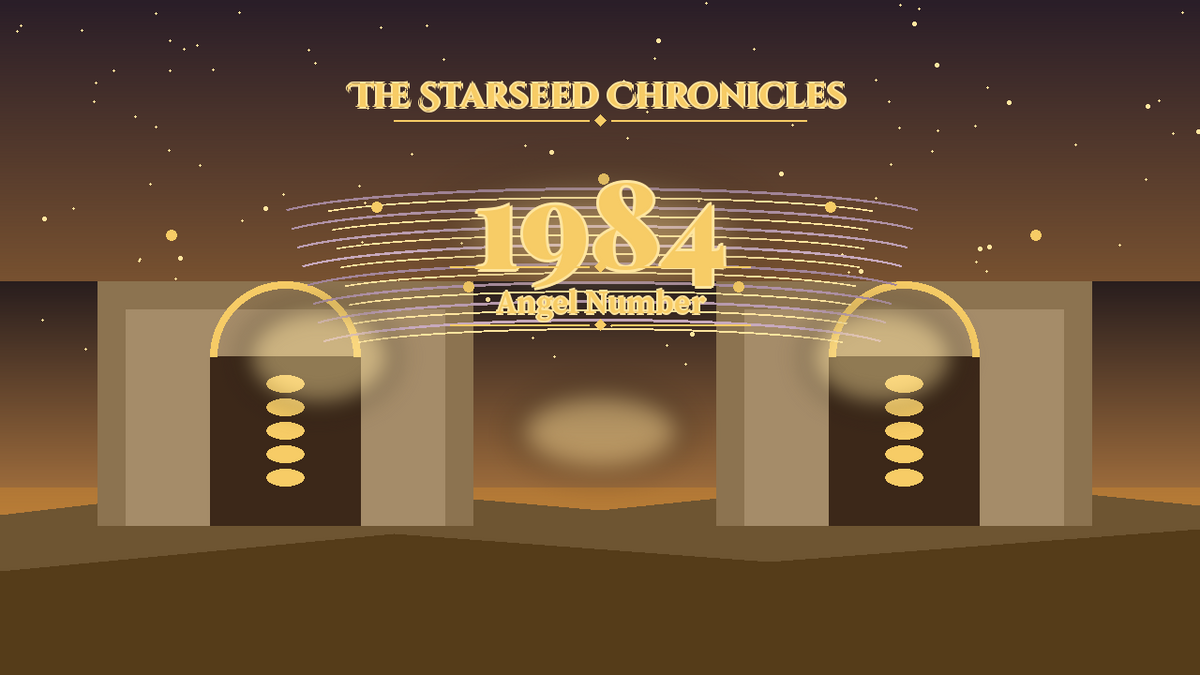 Angel Number 1984: The Starseed Chronicles Style H, Soft Carnival Meadow Vault Keystone Span