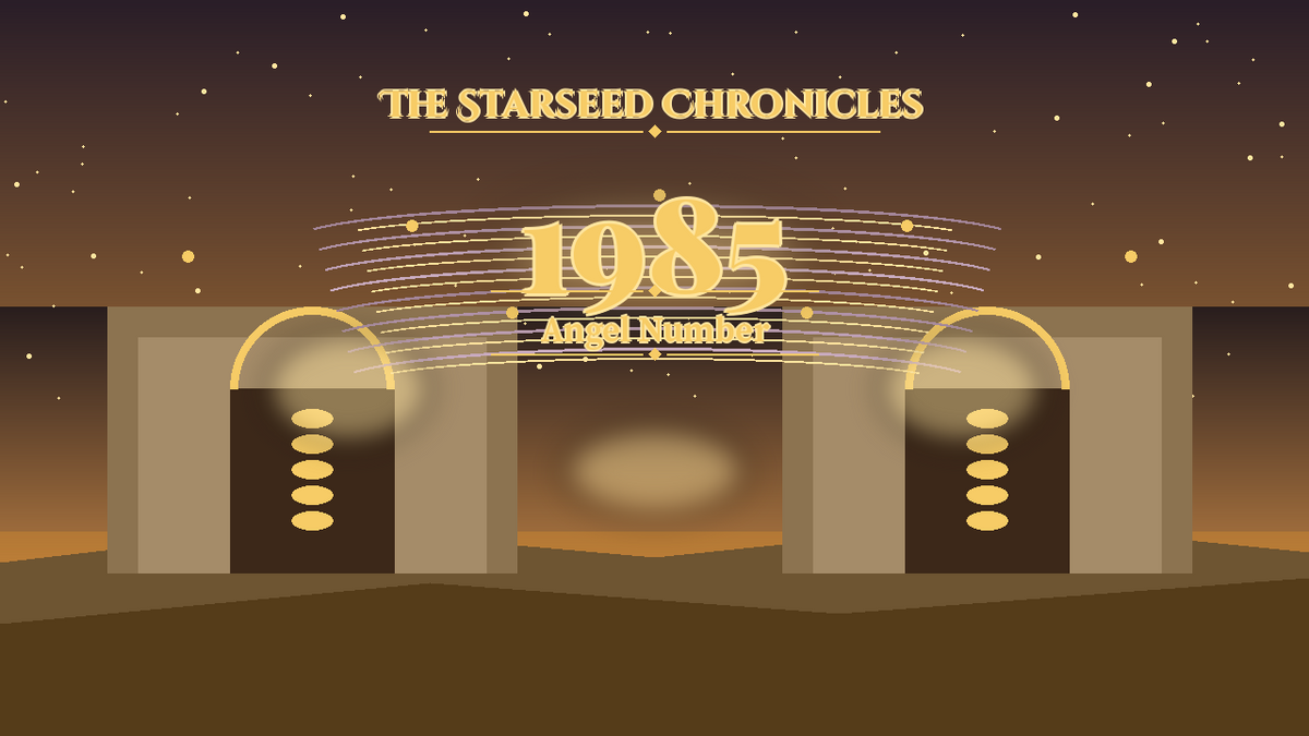 Angel Number 1985: The Starseed Chronicles Style H, Dimmed Village Quiet Vault Wind Lane