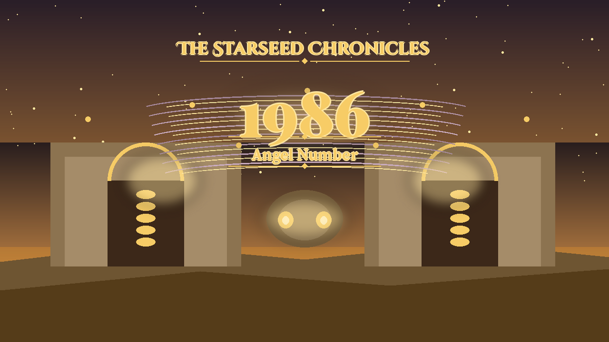 Angel Number 1986: The Starseed Chronicles Style H, Joyful Sky Glades Vault Nest Hearth