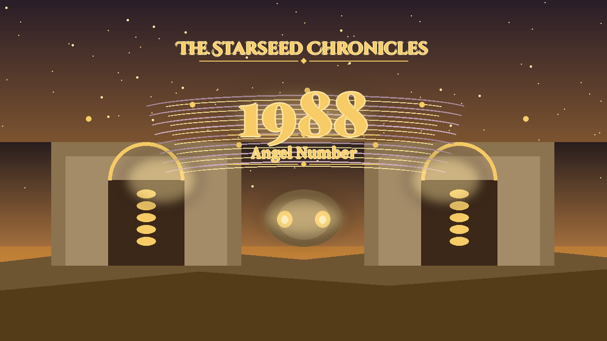 Angel Number 1988: The Starseed Chronicles Style H, Misty Towering Mountains Vault Coin Cascade