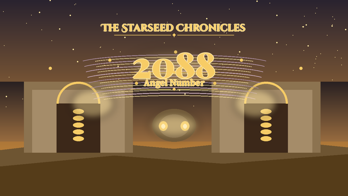 Angel Number 2088: The Starseed Chronicles Style H, Golden Amphitheater Vault Coin Cascade