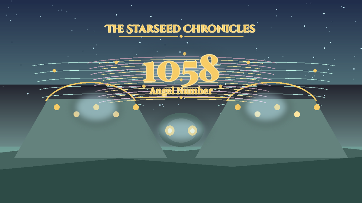 Angel Number 1058: The Starseed Chronicles Style H, Joyful Sky Glades Freewind Coin Cascade