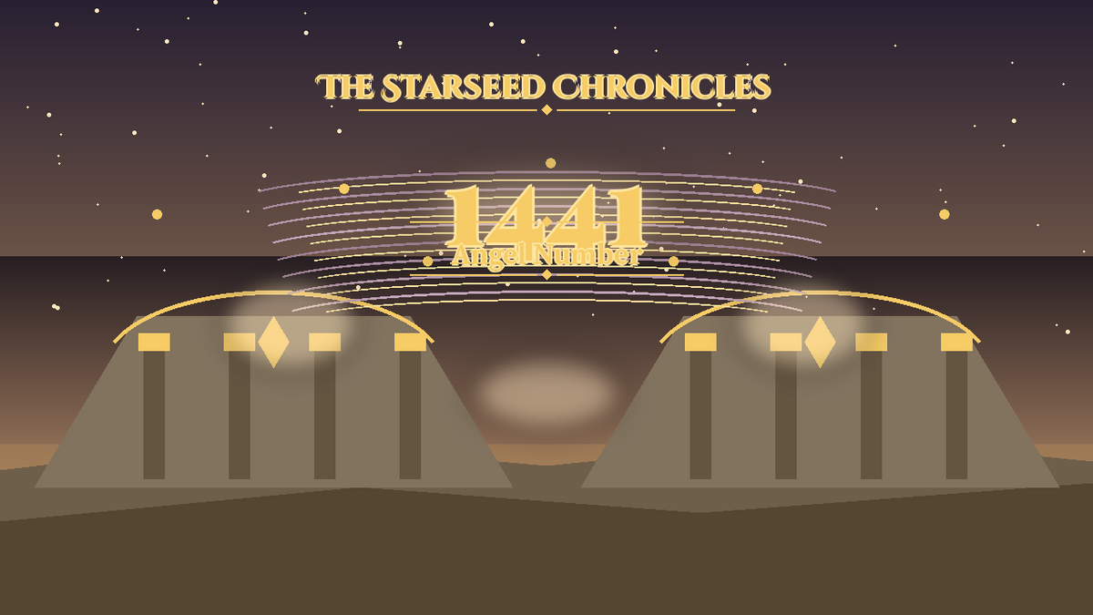Angel Number 1441: The Starseed Chronicles Style H, Quill Library Cloister Keystone Dawn Gate
