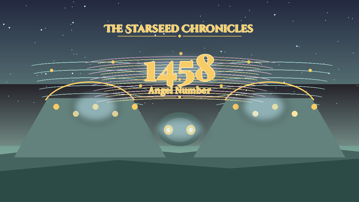 Angel Number 1458: The Starseed Chronicles Style H, Starry Wisdom Grove Freewind Coin Cascade