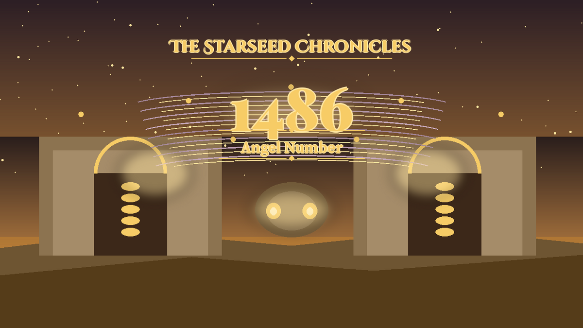 Angel Number 1486: The Starseed Chronicles Style H, Golden Amphitheater Vault Nest Hearth