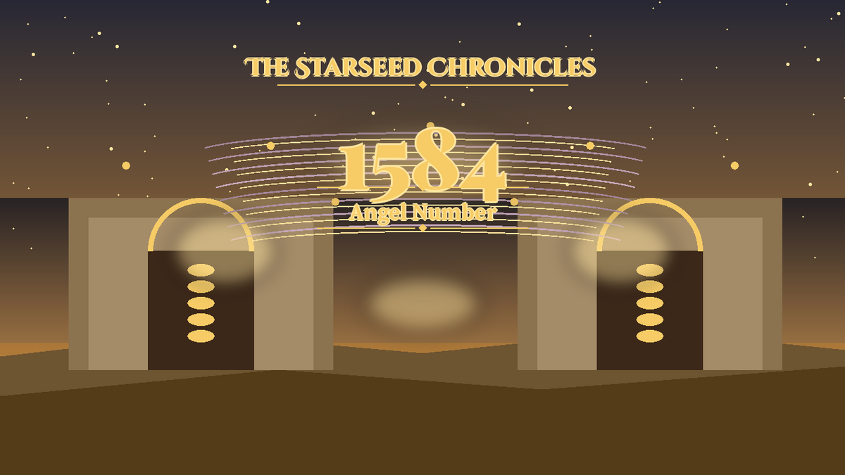 Angel Number 1584: The Starseed Chronicles Style H, Floating Sky Islands Vault Keystone Span