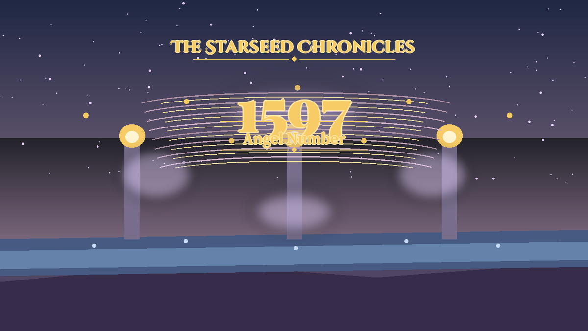 Angel Number 1597: The Starseed Chronicles Style H, Golden Amphitheater Release Spirit Spire