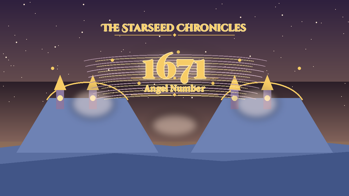 Angel Number 1671: The Starseed Chronicles Style H, Moon Crystal Village Seer Dawn Gate