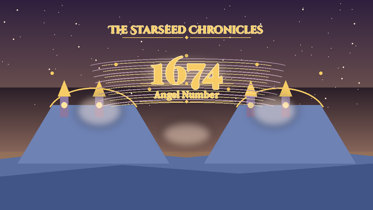 Angel Number 1674: The Starseed Chronicles Style H, Silver Cascade Bridges Seer Keystone Span