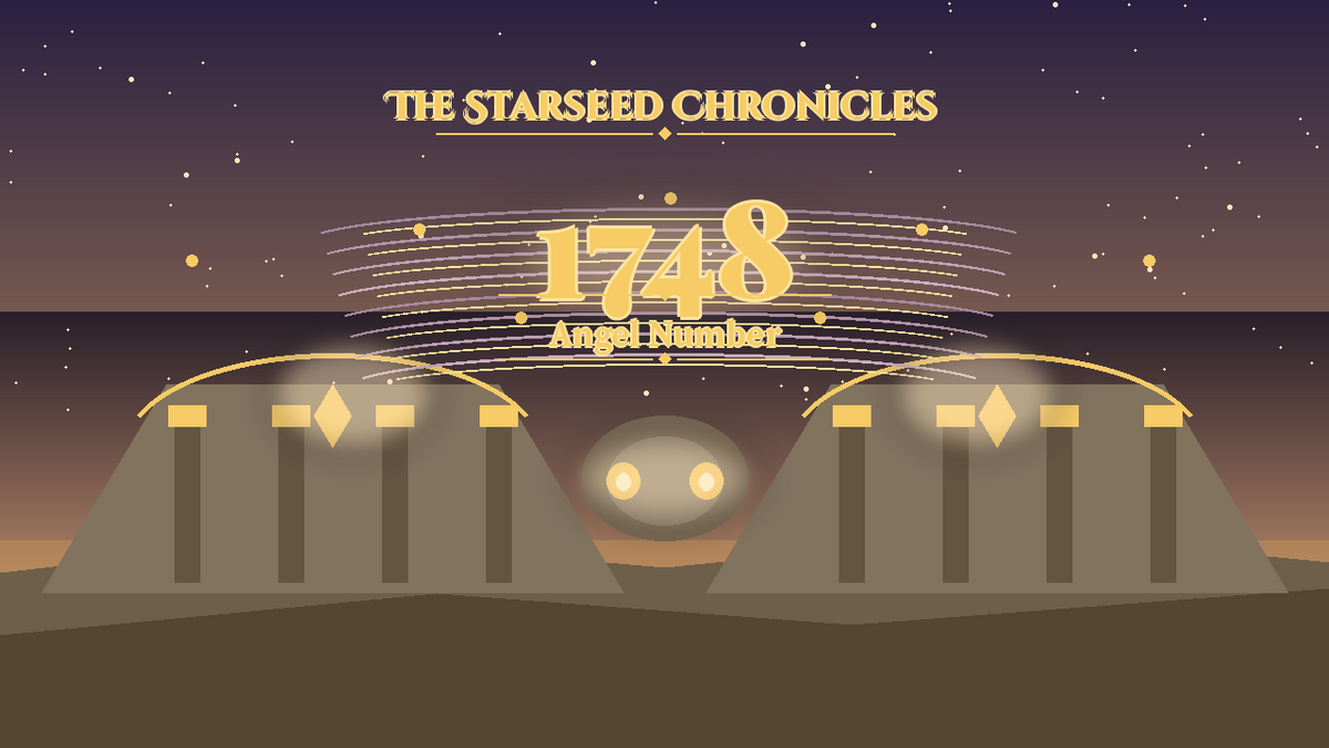 Angel Number 1748: The Starseed Chronicles Style H, Quill Library Cloister Keystone Coin Cascade