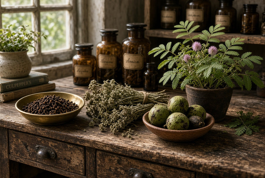 Clove, Wormwood, Black Walnut and Mimosa Pudica: Traditional Herbs in Cleanse Rituals