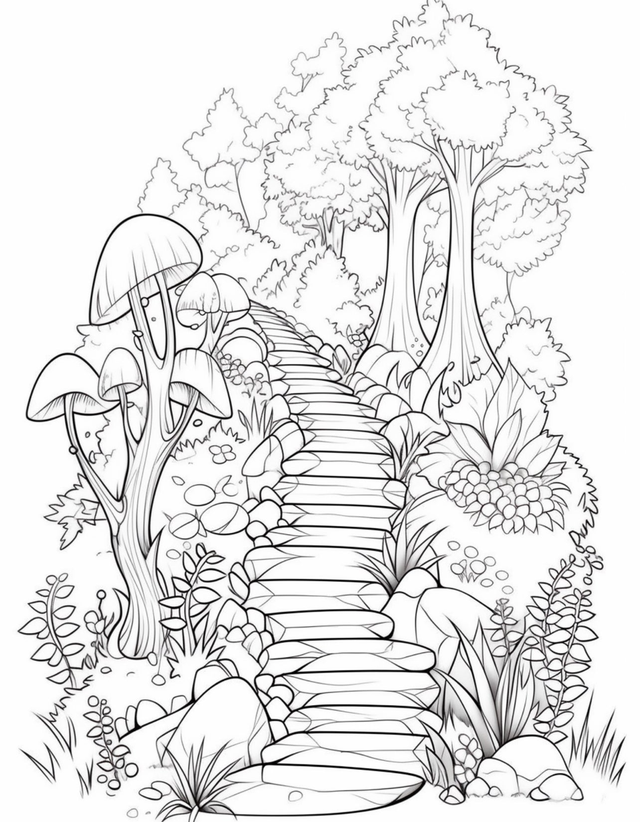 Hiking Trails Coloring Book