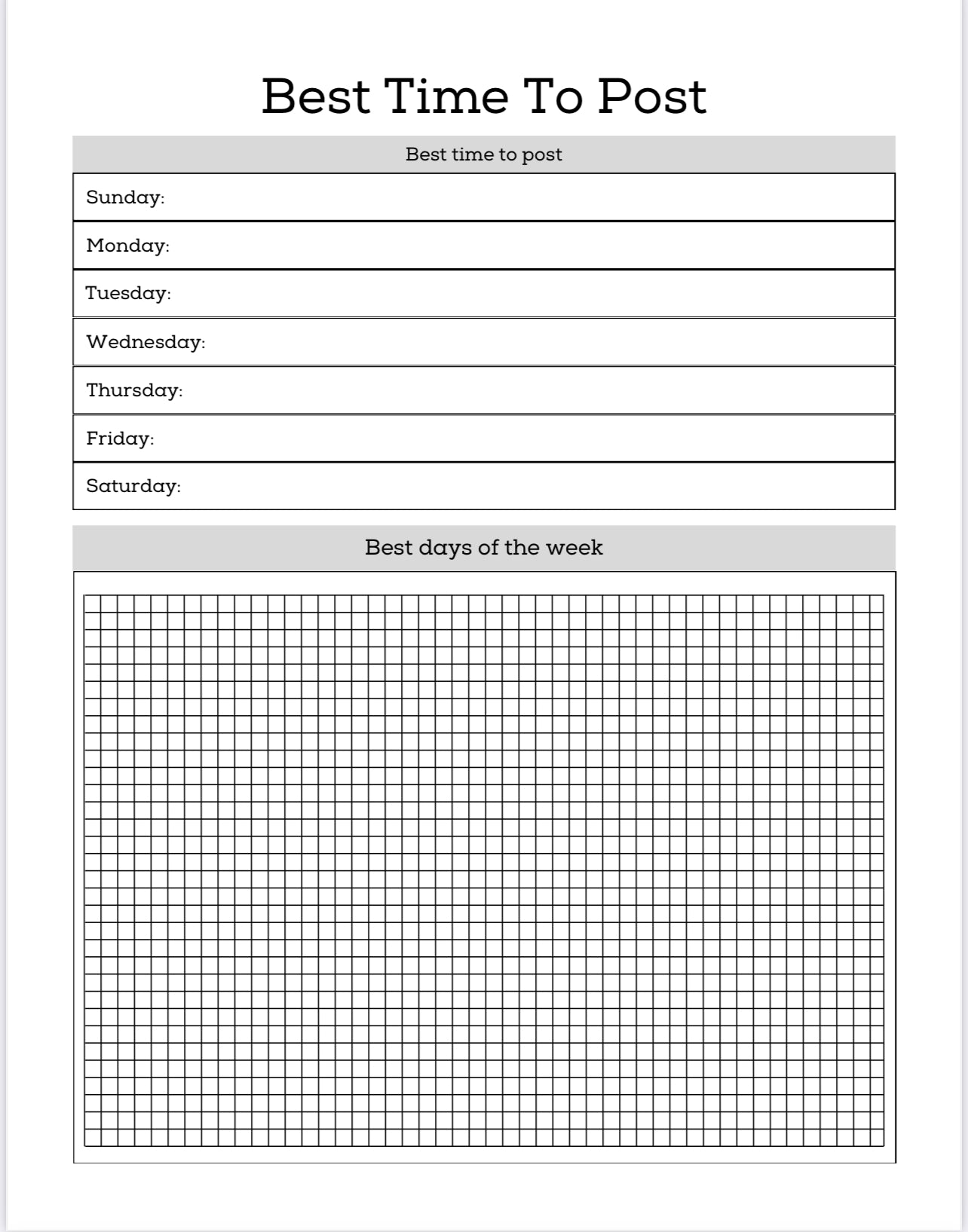 Social Media Planner