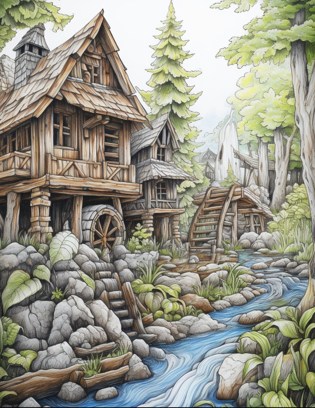 Fairytale Villages Coloring Book