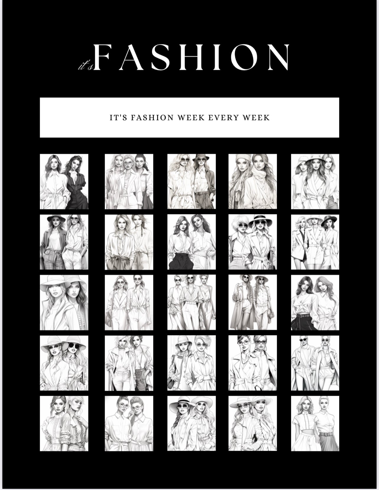 Fashion Show Coloring Book