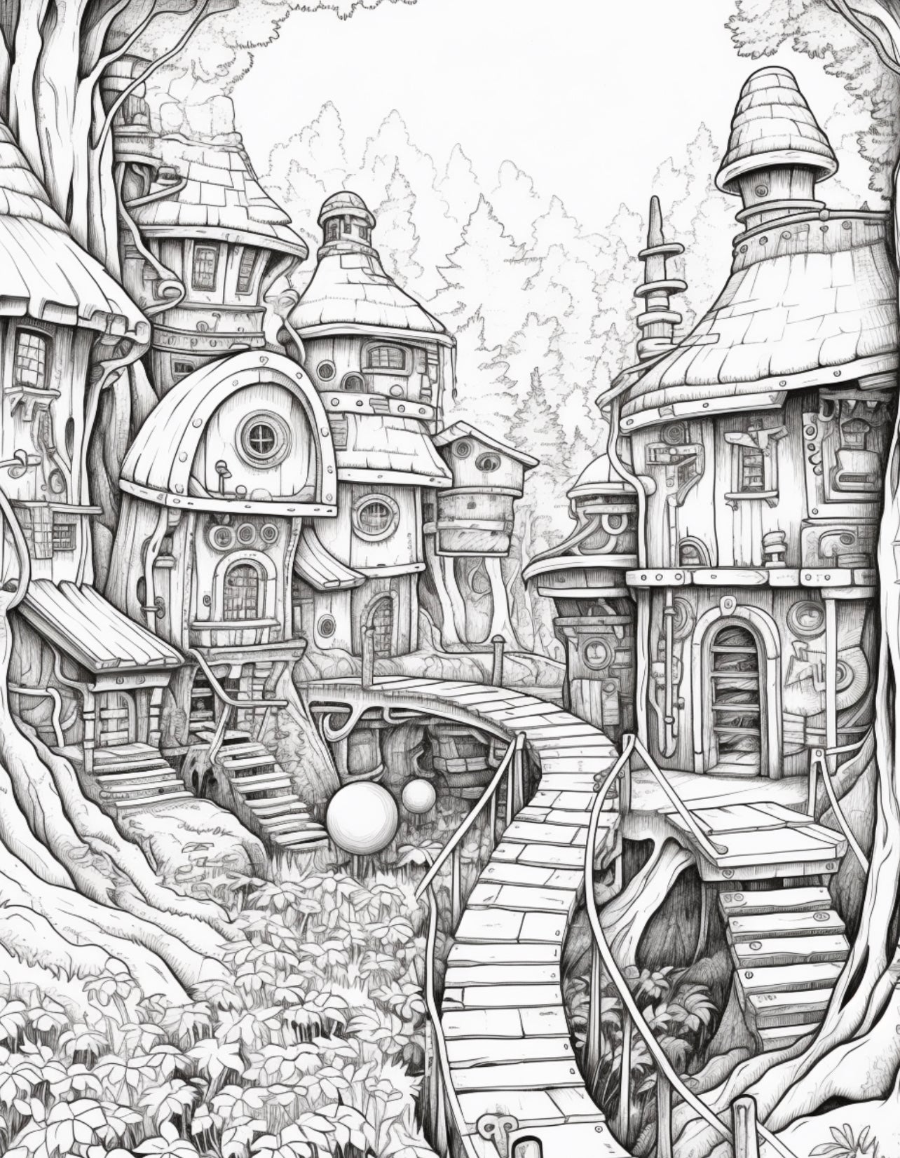 Fairytale Villages Coloring Book