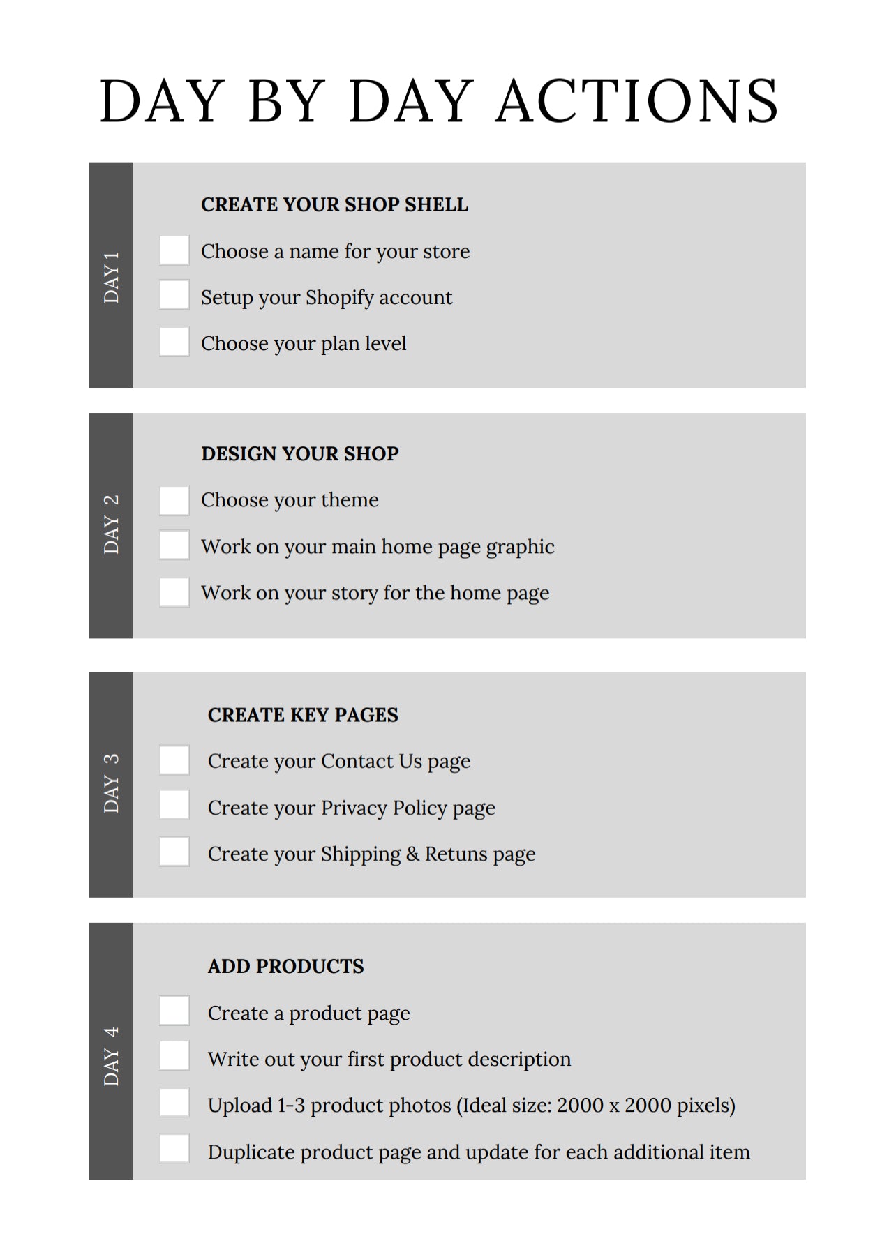 Shopify Planner Journal