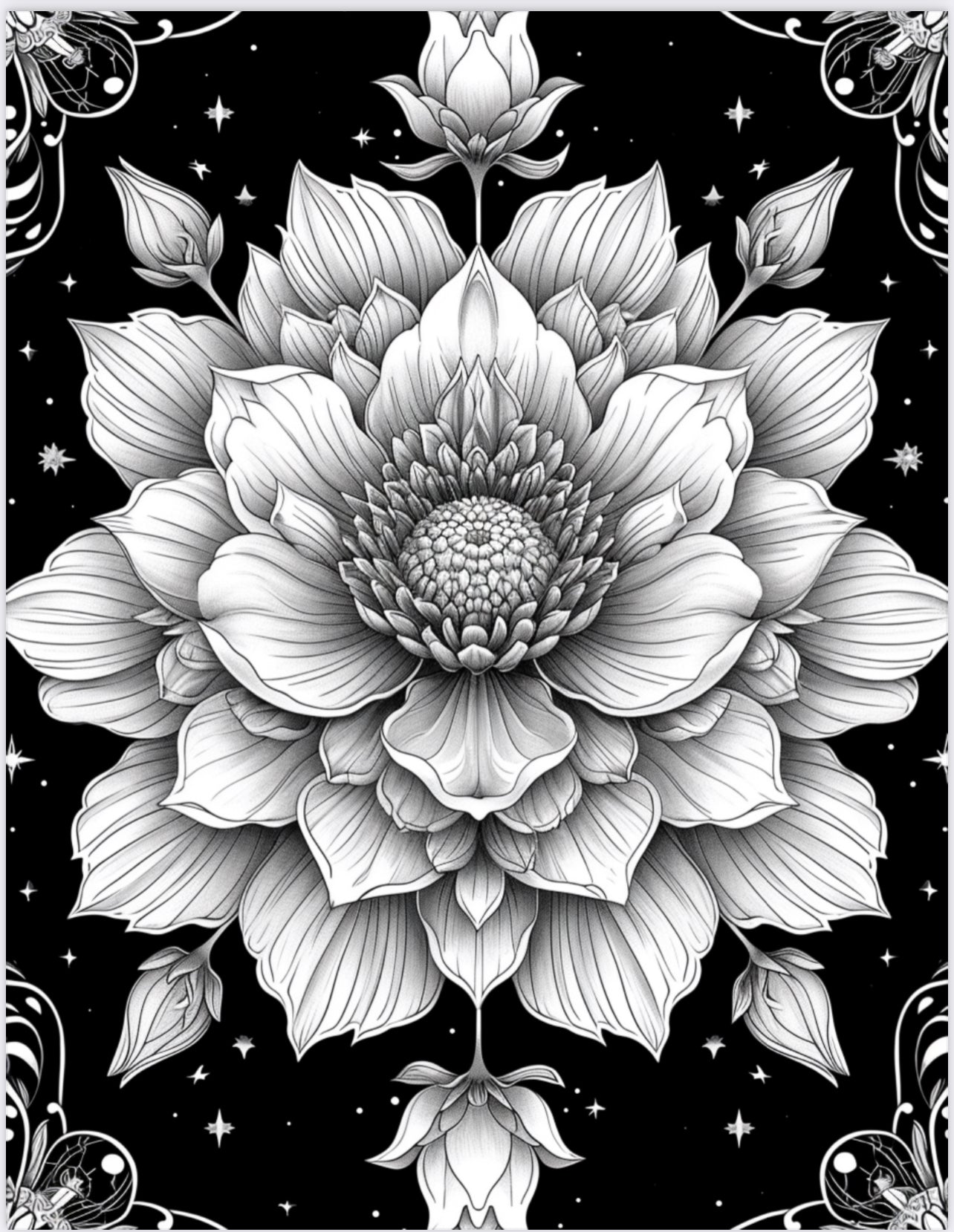 Sacred Flower Coloring Book