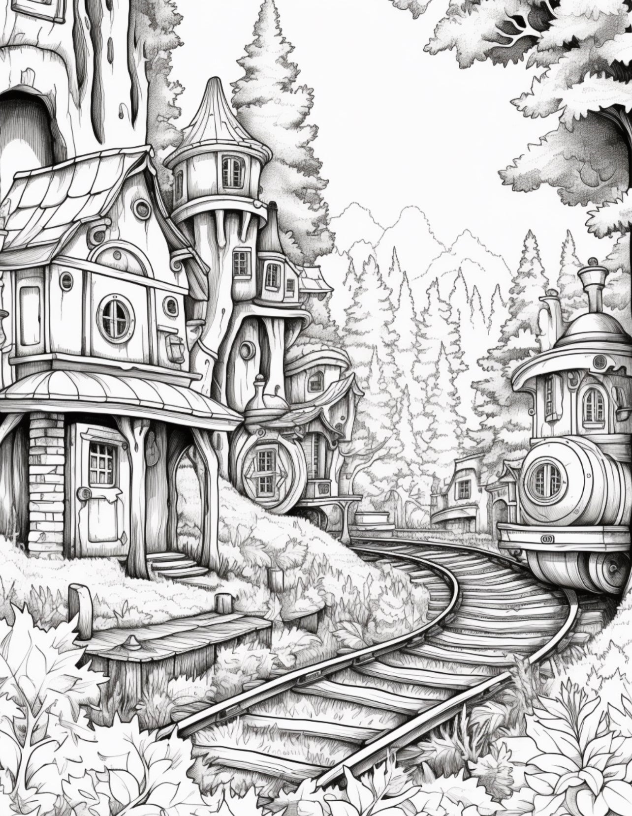 Fairytale Villages Coloring Book