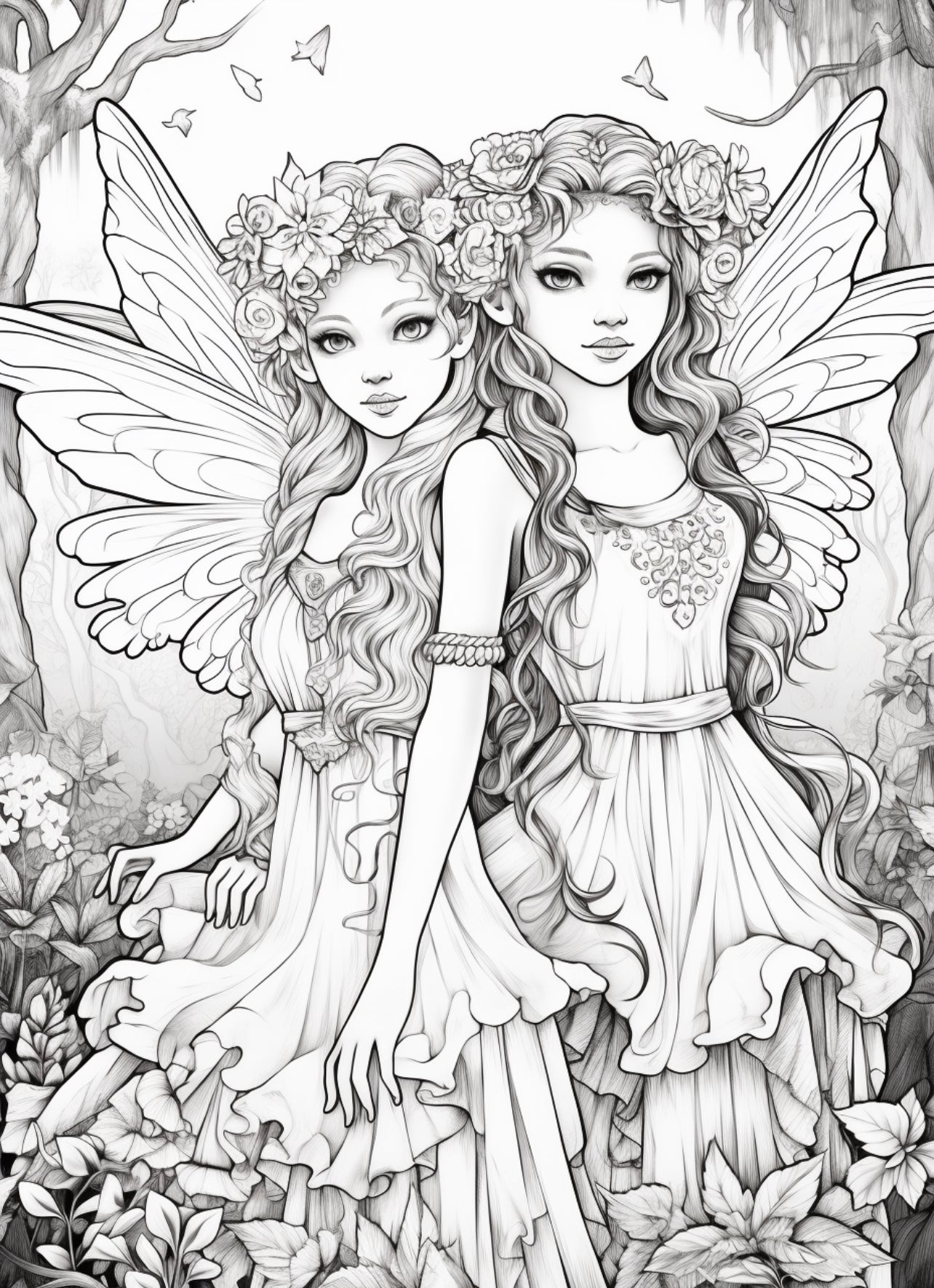 Fairies Coloring Book