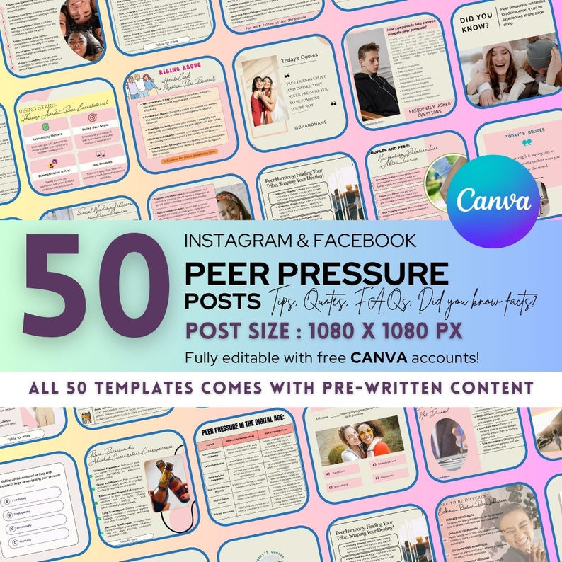 50 Peer Pressure Post (Editable)