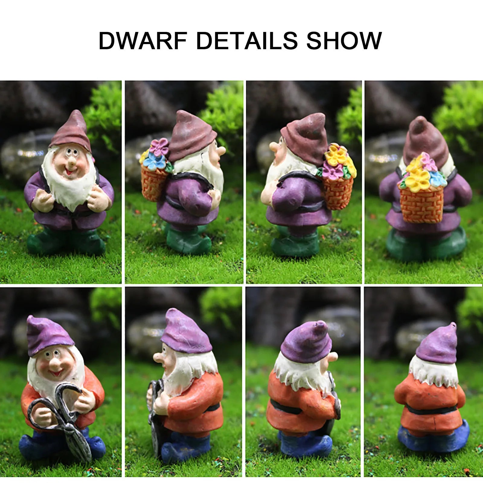 Funny Gnome Statues(7 Characters)