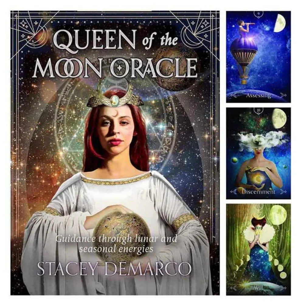 Queen of The Moon Oracle Cards (PDF Guidebook Included)