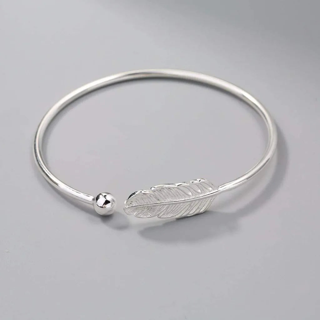 Angel Feather Adjustable Cuff Bracelet