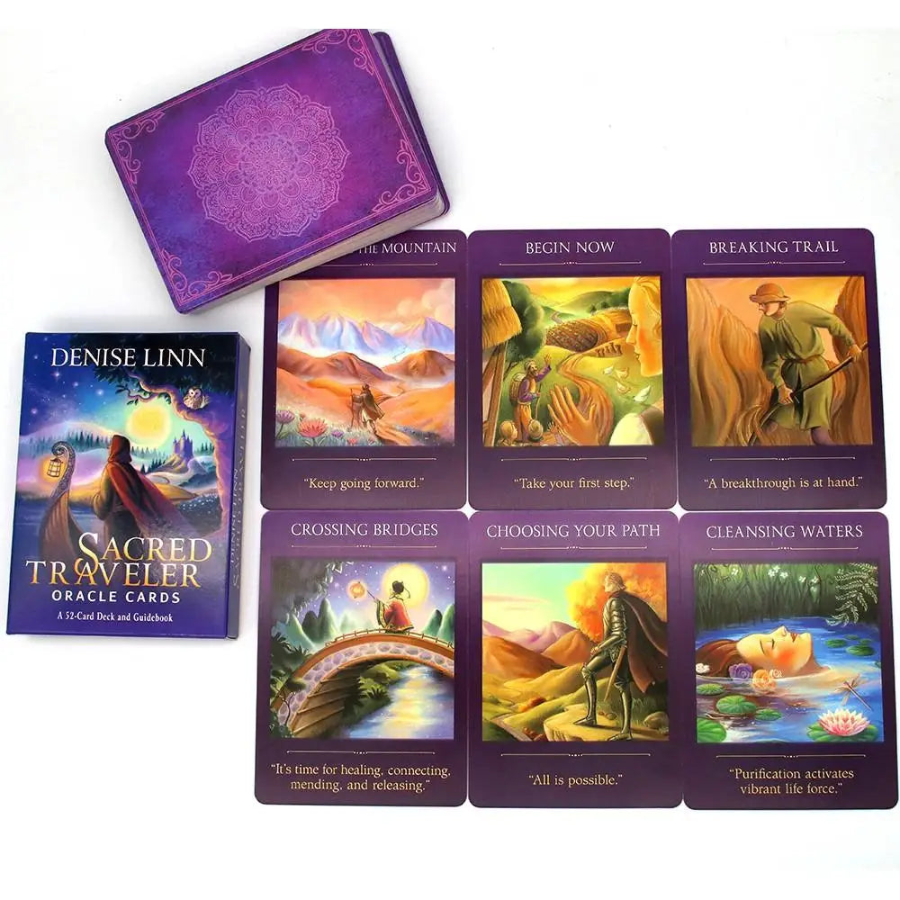 Sacred Traveler Oracle 52 Cards Deck(PDF Guidebook Included)