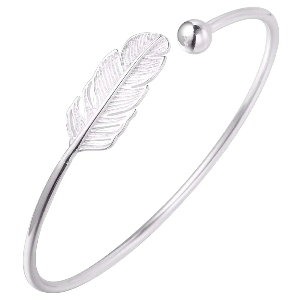 Angel Feather Adjustable Cuff Bracelet