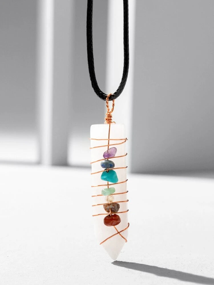 Chakra Quartz Necklace